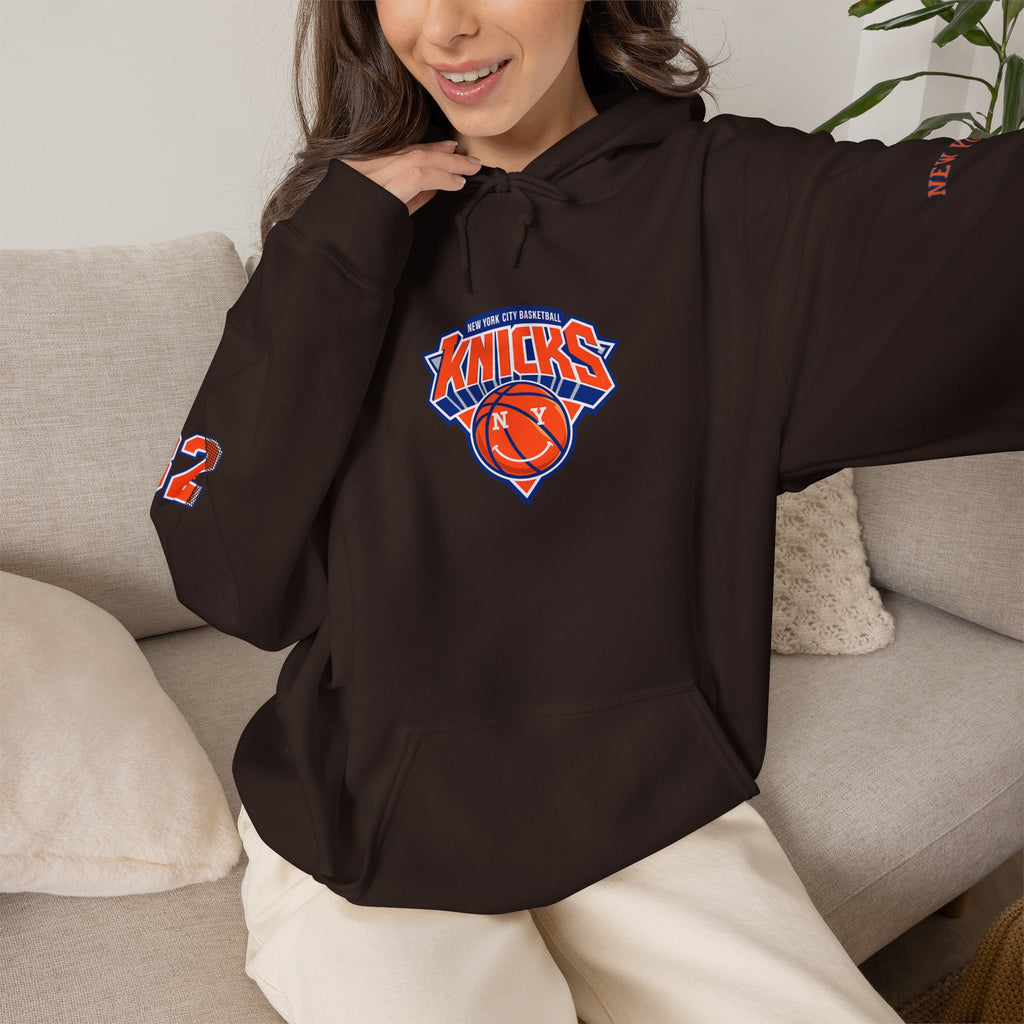 New York Knicks Jersey Hoodie — 'Towns 32' Retro Basketball Pullover