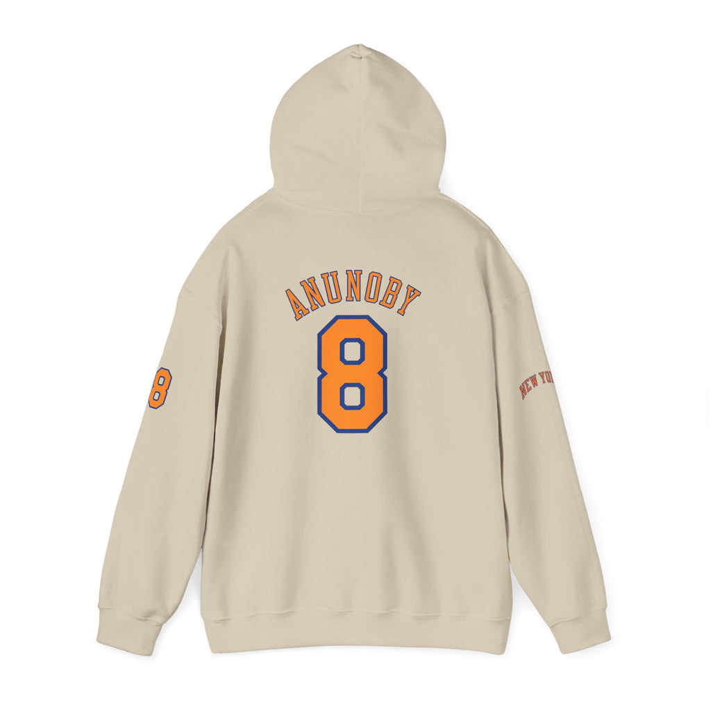 Knicks #8 Anunoby Basketball Hoodie — NYR Team Logo Back Number Sweatshirt