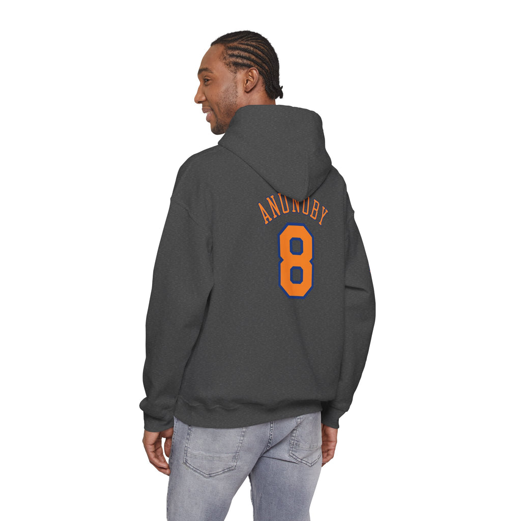 Knicks #8 Anunoby Basketball Hoodie — NYR Team Logo Back Number Sweatshirt