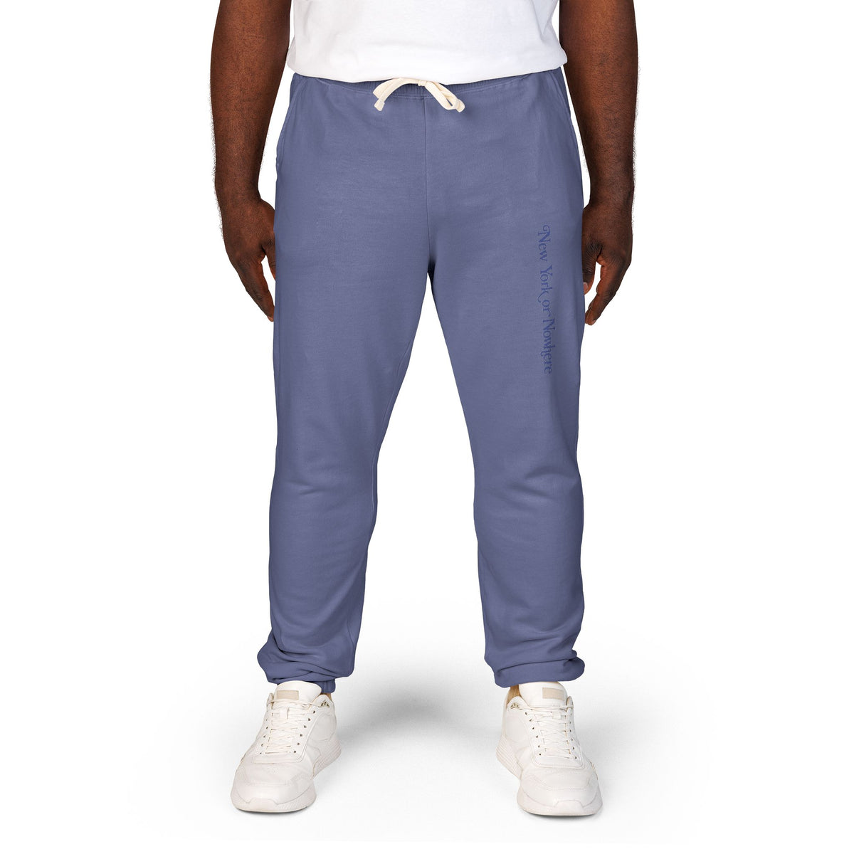 Fleece Sweatpants — Minimal Vertical Script Cozy Joggers