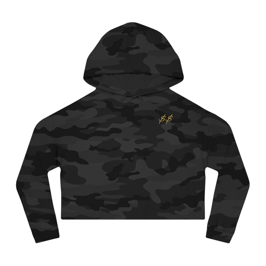 “Bad Bitch 1” Woman's Graphic Cropped Hooded Sweatshirt