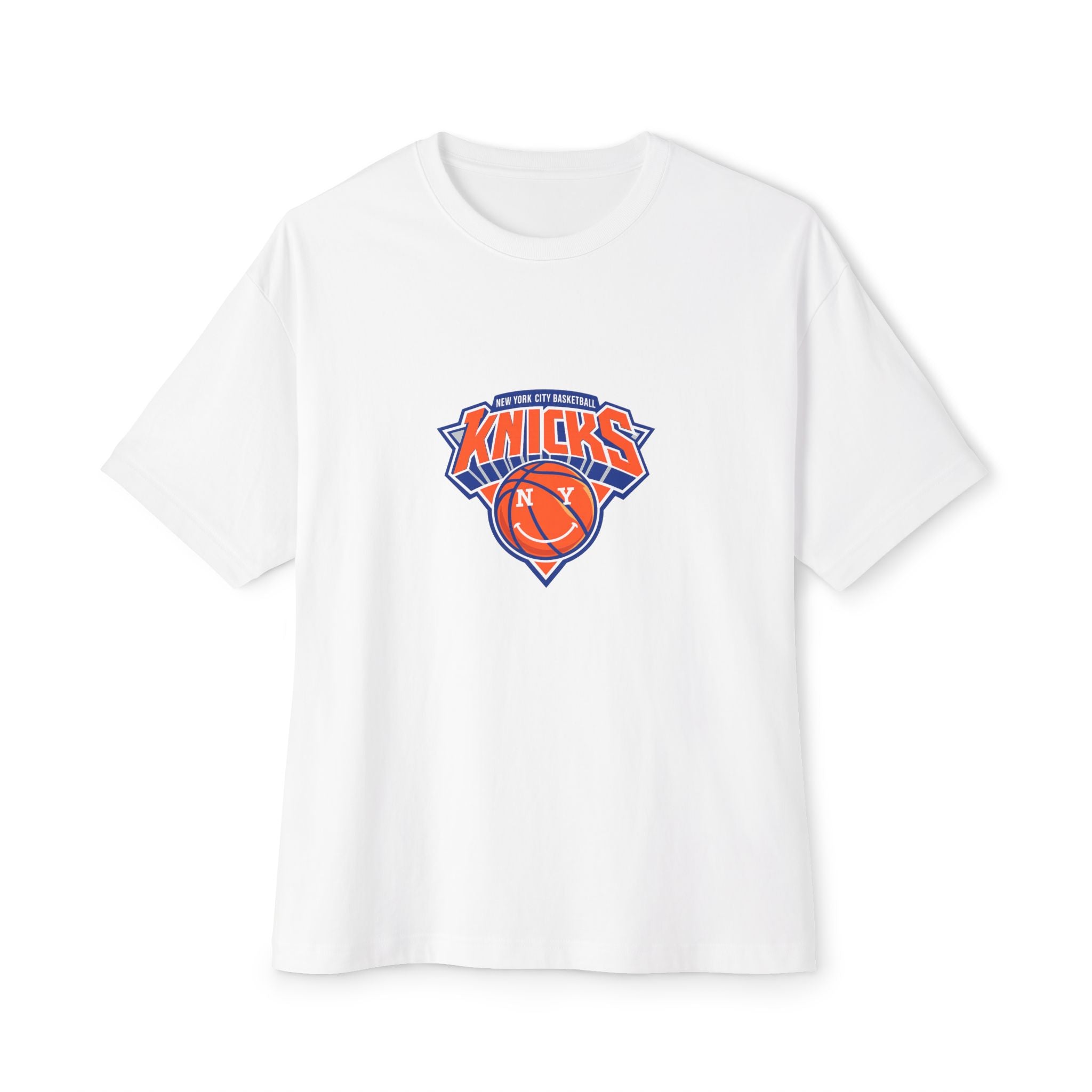 Knicks 'Towns 32' Boxy Tee — Retro Basketball Team Jersey Shirt